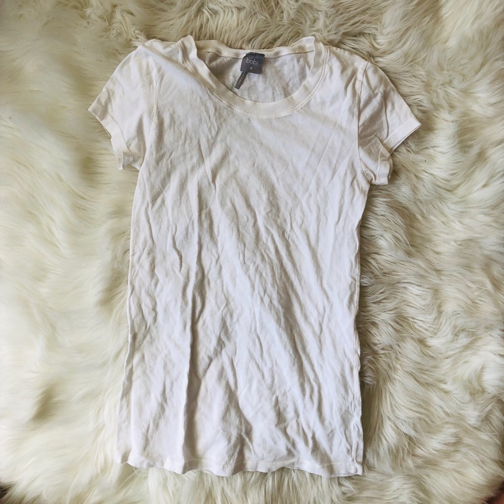Bobi white short sleeve T-shirt
